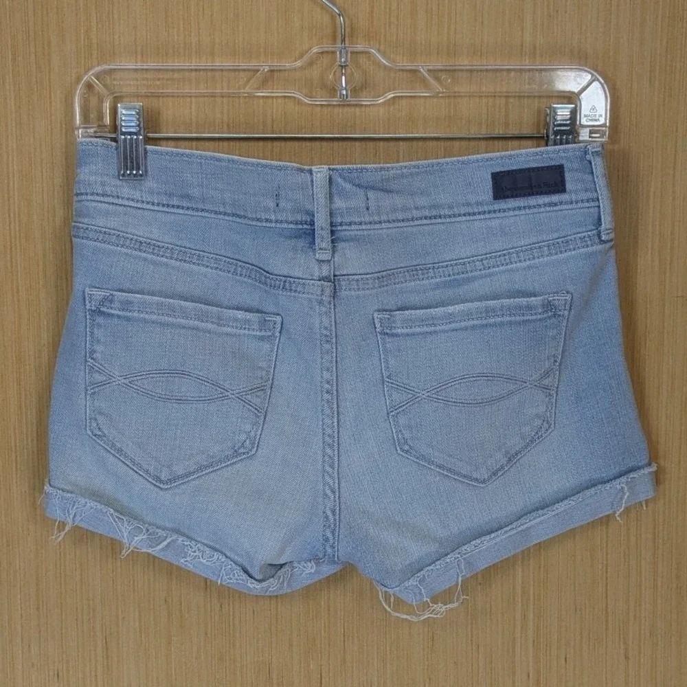 Abercrombie & Fitch Micro Mini Jean‎ Shorts Womens 2 Low Rise Y2K Light Wash